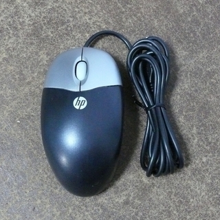 HP USB接続3ボタンスクロールマウス/M-UAE96 黒/シルバー