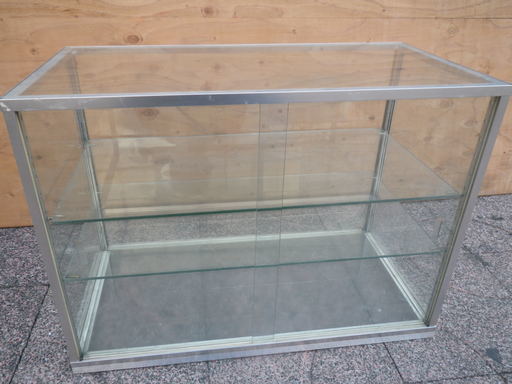 アルミフレームガラスショーケース展示ケースガラス展示棚W60×D31×H44 