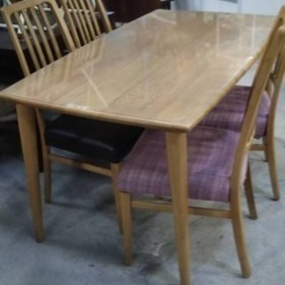 送料着払い！新品 ダイニングテーブル&中古 チェア4 受け渡し決定しました！】ダイニングセット テーブル チェア×4