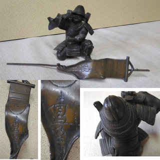 銅器 人形 置物 e166