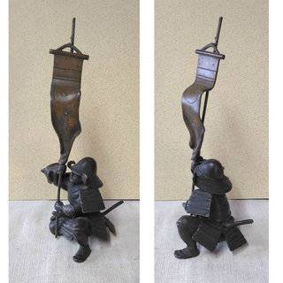 銅器 人形 置物 e166