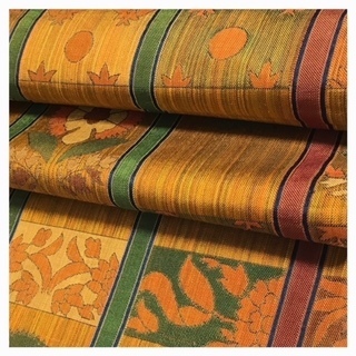 西陣織り　極上　正絹　袋帯　洒落袋　橙茶　エスニック模様　薄手　中古品 - 売ります・あげます