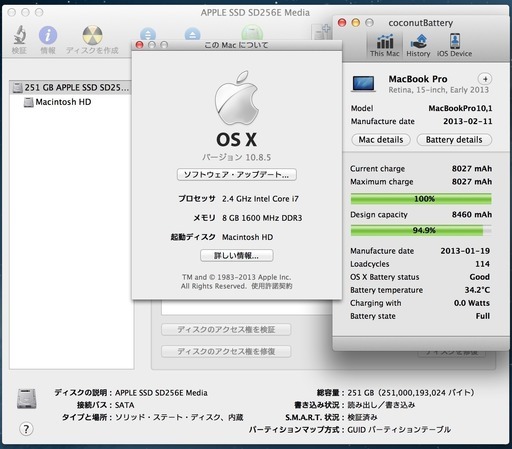 【取置検討中】MacBook Pro Retina15.4″(Early2013)【限界宣言!!】