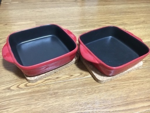 ニトリグラタン皿と鍋敷きセット ぁむ 京都の食器の中古あげます 譲ります ジモティーで不用品の処分