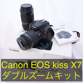 【一眼レフカメラ】Canon EOS Kiss X7 ダブルズー...