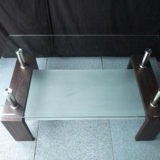 2段ガラステーブル J181207-3