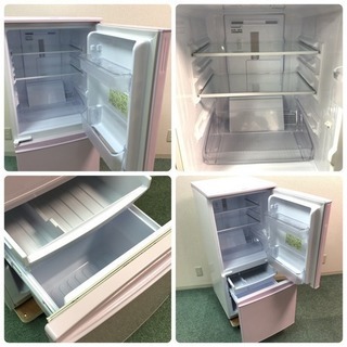 配達無料地域あり＊極美品＊SHARP 2017年製 137L 人気の付け替えどっちも扉＊