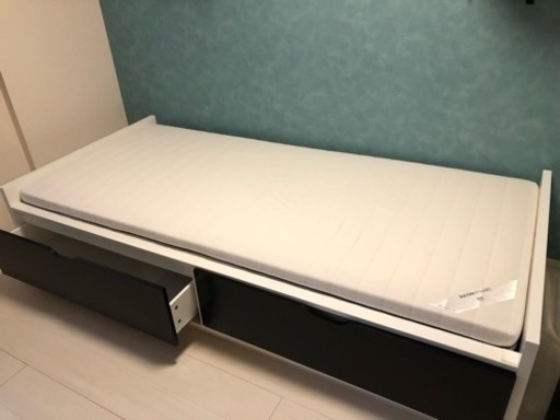 【交渉中】IKEA シングルベッド マットレス付き