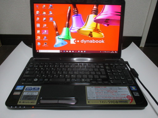 【美品】東芝dynabook T451/57DB Corei7／4GB／新品ＳＳＤ　240GB ノートパソコンリカバリー済 中古動作品  （投稿ID : 9mr4k ）