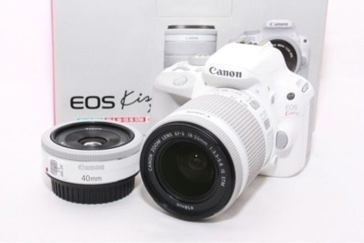 ✨完売しました‼️✨新品同様✨ホワイト✨WiFi✨Canon Kiss X7 Wレンズ