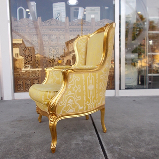 ◆定価100万以上◆美品◆SILIK/シリック◆金箔貼りのアームチェア◆猫脚/イタリア製/ロココ/エレガント/最高峰/高級◆