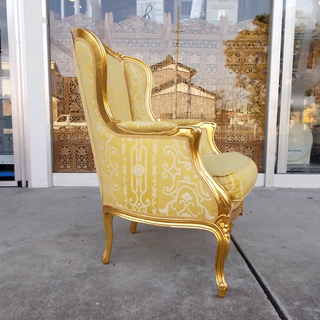 ◆定価100万以上◆美品◆SILIK/シリック◆金箔貼りのアームチェア◆猫脚/イタリア製/ロココ/エレガント/最高峰/高級◆