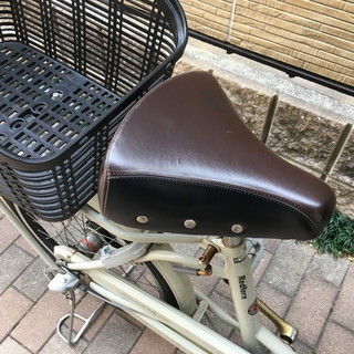 a.n design works 20インチ 子供乗せ自転車 ★前チャイルドシート・後カゴ付き ★3段変速 ホワイト 白 アンドコアラ 防犯登録カード有