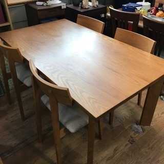 飛騨産業 キツツキ ダイニング5点セット 中古