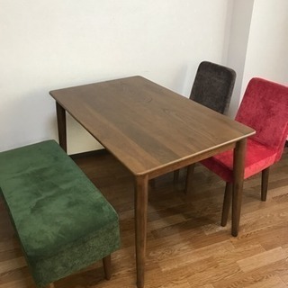 Wa1198 ガラスダイニングセット4人用