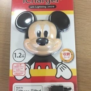ミッキーマウス顔の充電器