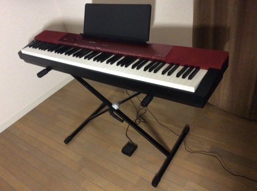 カシオ 電子ピアノ プリビア(Casio Privia PX-A-100) レッド　＋キーボードスタンド