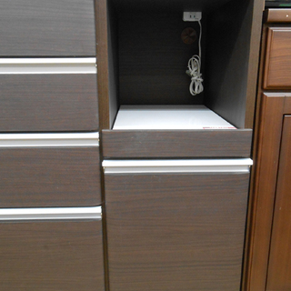 レンジボード キッチンボード 食器棚  キッチン収納 幅120×奥行51×高さ205 ダークブラウン 札幌市 清田区 平岡