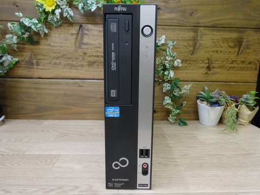 6000円【第2世代i3】富士通 win10 pro ★ FMV D551/DX★DVDRW ★HDD250GB★デスクトップ本体のみE018