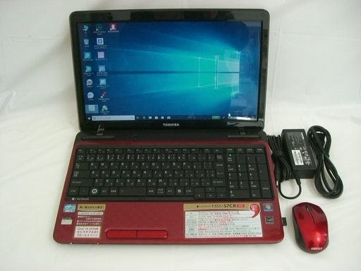 dynabook  T351/57 CR  i5-2410M  Win10  メモリ :4GB  HDD :750GB  Blu-ray  モデナレッド