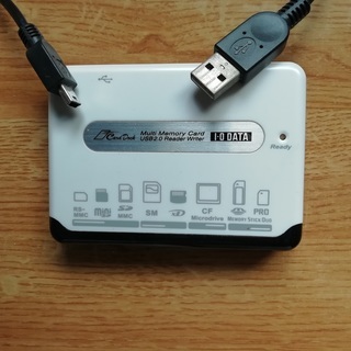 USBカードリーダー/ライター（USB2.0・PC側USBA・マ...