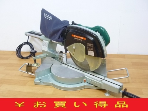 7/13HITACHI 日立工機 C 12FS 305mm 卓上スライド丸のこ 替え刃2枚付き 木工用 動作品　/SL1