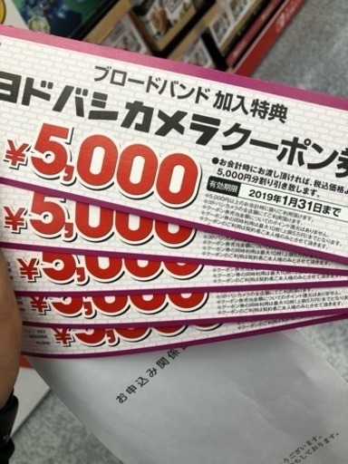 ヨドバシカメラクーポン25000円分