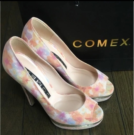 春先取り COMEX フラワーヒール 美品