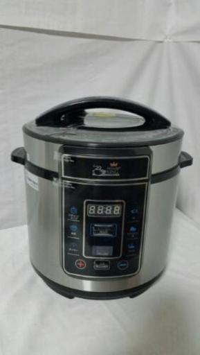 【新品未使用品】電気圧力鍋  炊飯、無水調理、蒸水料理　おまかせレシピ本付き