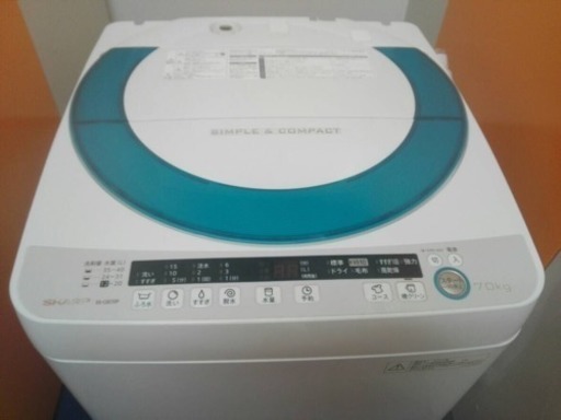 2015年製シャープ7.0洗濯機