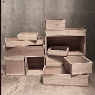 白りんご箱 A (おおさか 河内材)