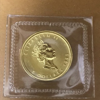 メイプルリーフ 金貨 1/10OZ CANADA カナダ 5ドル 1993年
