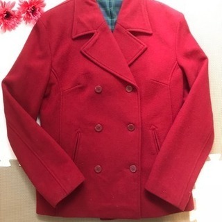 レディース 赤のPコート
