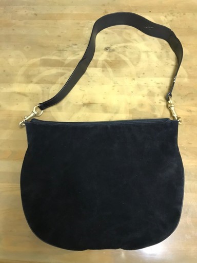 本物 グッチ レザースエード ショルダーバッグ ハンドバッグ ブラック GUCCI 本革 未使用品