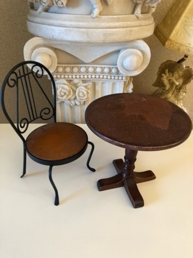 アンティークミニチュアテーブル チェアー あけ 小山の生活雑貨の中古あげます 譲ります ジモティーで不用品の処分
