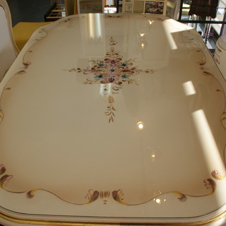 【カグマニア】【引き取り限定】ロココ調　ダイニング５点セット　姫系