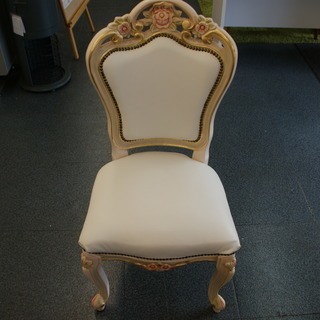 【カグマニア】【引き取り限定】ロココ調　ダイニング５点セット　姫系