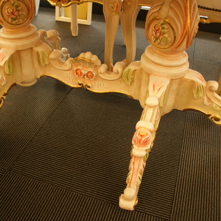 【カグマニア】【引き取り限定】ロココ調　ダイニング５点セット　姫系