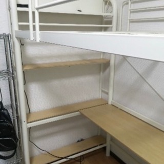 値下げしました ロフトベッド 机付き