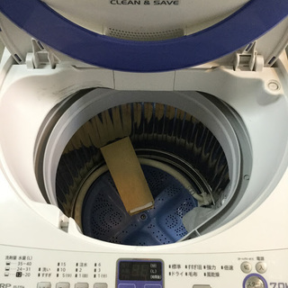 千葉県近隣 送料無料 シャープ7kg 全自動洗濯機ES-KS70V-W2020年 7.0