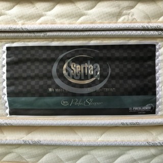 サータ パーフェクトスリーパー 美品 ベッド 2トップ マットレス クイーン2 ベッドフレーム付き