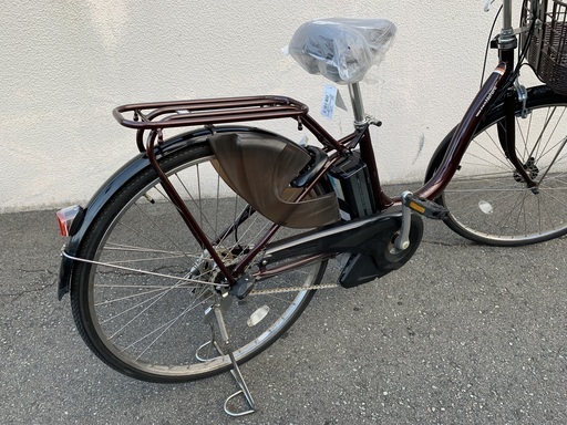 地域限定送料無料　ヤマハ　パス　ナチュラ　新基準　子供乗せ　濃い赤茶色　アシスタ　ビビ　神戸市　電動自転車