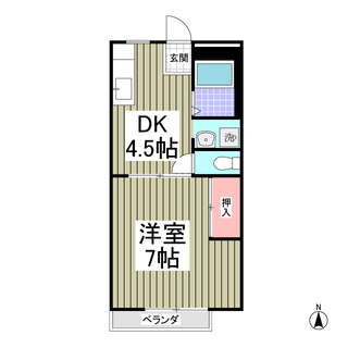 ●礼金0円、賃料1か月無料【上野町★1DK★アパート】（宇都宮　賃貸） - 宇都宮市