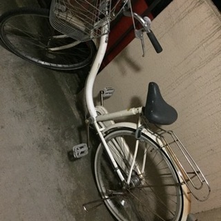 自転車（白）