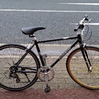 アルミフレームの700cクロスバイク 7speed/ブラック