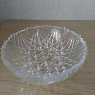 ホヤクリスタル　ガラス　ボウル　器　大皿　レトロ