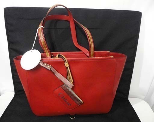 保管未使用 難有 本物 Chloe/クロエ ハンドバッグ 12A 3s0100-311  PORTE EPAULE トート レッド 札幌市 白石区 東札幌