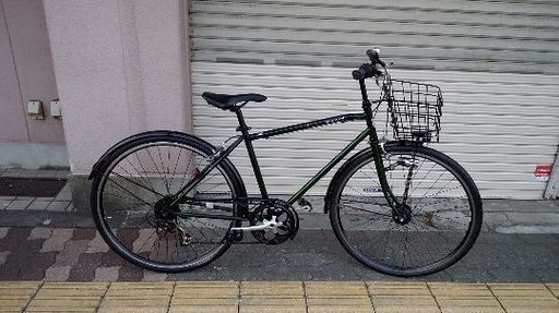 DIARIO[ディアリオ]700c 街乗りクロスバイク 7speed/グリーンｘブラック