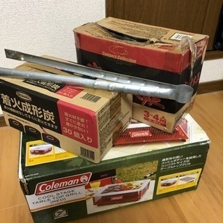 【値下げ】Coleman テーブルトップグリルセット 中古