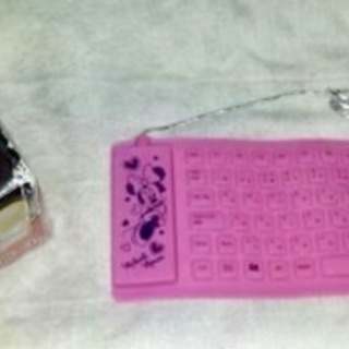 新品 ミニーマウス♪パソコン USBソフトキーボード
